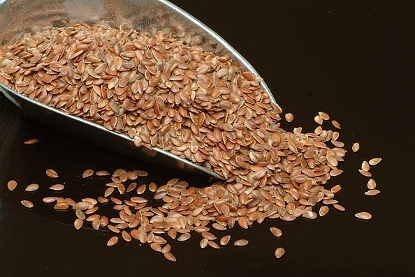 Flax. Common Flax Or Linseed. Linum Usitatissimum. Medicinal Plant And Food